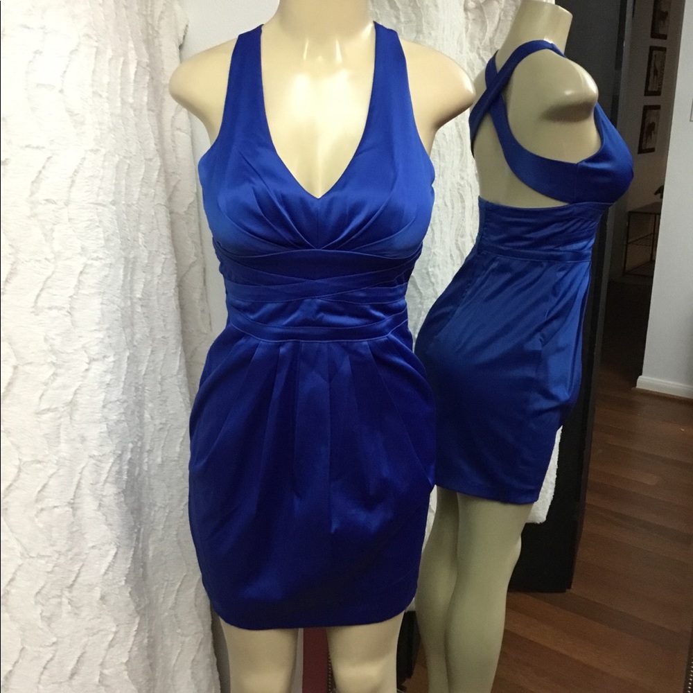 B. Smart Blue Cocktail Dress